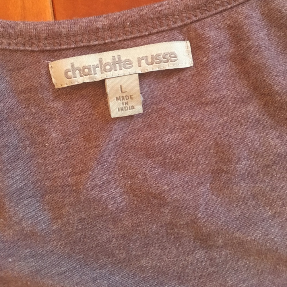 Purple Charlotte Russe T-shirt w Jewels & Beads - Picture 3 of 6